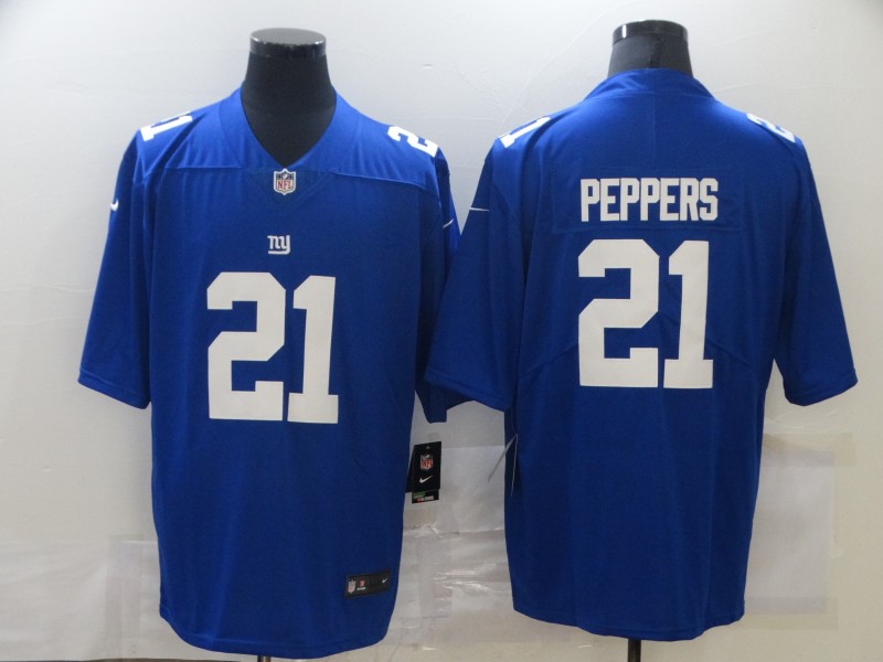 Men's New York Giants Jabrill Peppers #21 Blue Jersey